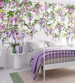 Trailing Wisteria Mural by Ohpopsi Amethyst