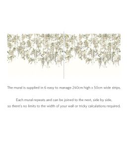 Trailing Wisteria Mural by Ohpopsi Linen & Stone