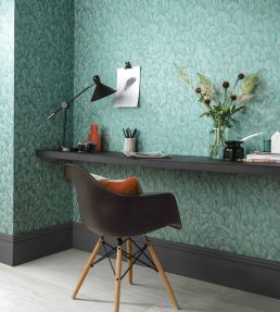 Tranquil Wallpaper by 1838 Wallcoverings Seafoam