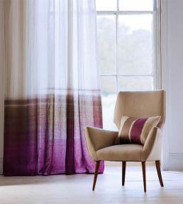Tranquil Fabric by Harlequin Walnut/Magenta
