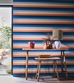 Transat Wallpaper by Casamance Marine/Corail