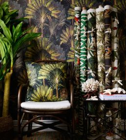 Traveller's Palm Fabric by MINDTHEGAP Brown Green