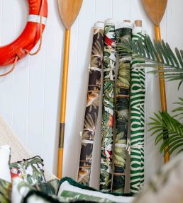Traveller's Palm Fabric by MINDTHEGAP Brown Green