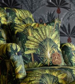 Traveller's Palm Pillow 20 x 20" by MINDTHEGAP Green