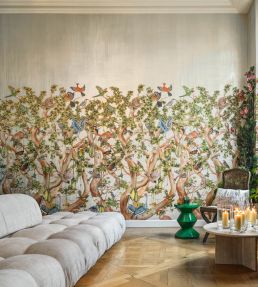 Tree of Life Metallic Mural by Cole & Son Platinum