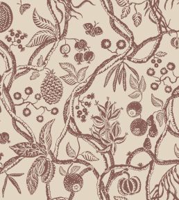 Tree of Life Wallpaper by Sandberg Burgundy