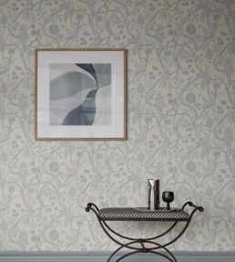 Tree of Life Wallpaper by Sandberg Light Blue