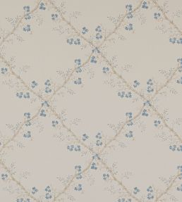 Trefoil Trellis Wallpaper by Colefax and Fowler Blue