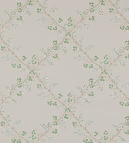 Trefoil Trellis Wallpaper by Colefax and Fowler Celadon