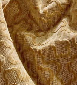 Trefolia Velvet Fabric by Anna French Amber