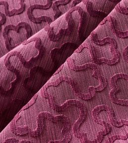 Trefolia Velvet Fabric by Anna French Mulberry