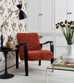 Trefolia Velvet Fabric by Anna French Paprika