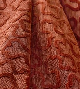 Trefolia Velvet Fabric by Anna French Paprika