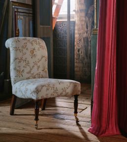 Trelliage Fabric by Sanderson Raspberry/Stone
