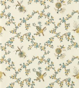Trelliage Wallpaper by Sanderson Chamomile/Chalk