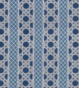Trelliage Fabric by Thibaut Navy and Cadet