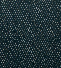 Trellis Fabric by Titley and Marr Prussian