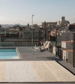 Nanimarquina Tres Outdoor Stripes rug Black NM181-01-170240 Black