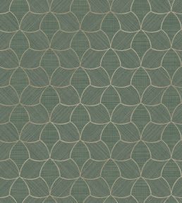 Tressana Wallpaper by Casamance Celadon/Dore
