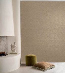 Tressana Wallpaper by Casamance Celadon/Dore