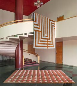 Layered Triangle rug Persimmon Pink TRIPP180270 Persimmon Pink