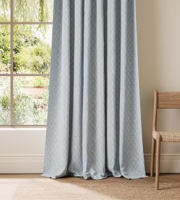 Triangle Trellis Fabric by Scion Coast Blue