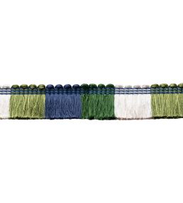 Trianon Blocked Brush Fringe Trimming by Samuel & Sons Emerald