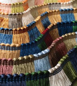 Trianon Blocked Brush Fringe Trimming by Samuel & Sons Marzipan