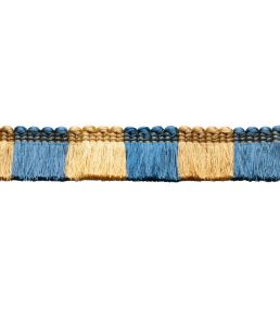 Trianon Blocked Brush Fringe Trimming by Samuel & Sons Lapis