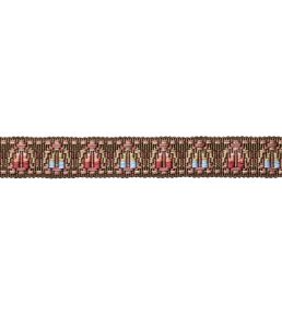 Trianon Ombre Border Trimming by Samuel & Sons Chocolat