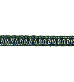 Trianon Ombre Border Trimming by Samuel & Sons Emerald