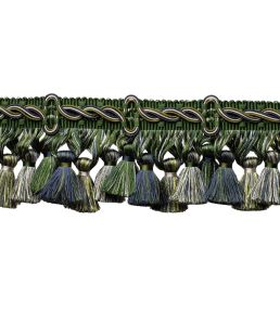 Trianon Scalloped Tassel Fringe Trimming by Samuel & Sons Emerald