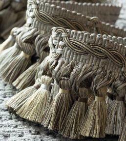 Trianon Scalloped Tassel Fringe Trimming by Samuel & Sons Chocolat