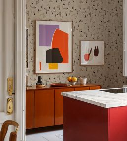 Tribal Tongue Wallpaper by Tres Tintas Beige