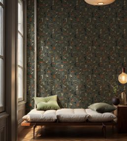 Tribal Tongue Wallpaper by Tres Tintas Blue