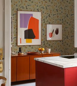 Tribal Tongue Wallpaper by Tres Tintas Green