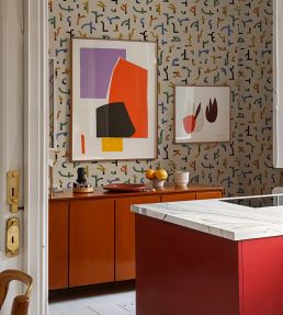 Tribal Tongue Wallpaper by Tres Tintas White