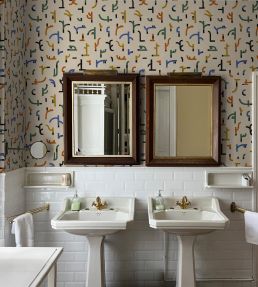 Tribal Tongue Wallpaper by Tres Tintas White