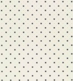 Trixie Wallpaper by Scalamandre Black & Gold On White