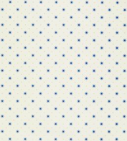 Trixie Wallpaper by Scalamandre Blue & Gold On White