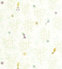 Tropical Birds Wallpaper by Casadeco Vert Amande