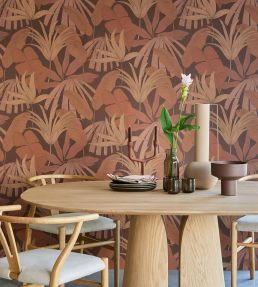 Tropical Palm Wallpaper by Eijffinger Red / Pink / Orange