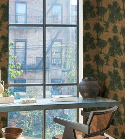 Tropical Safari Print Wallpaper by Schumacher Orinoco Verdant Oasis