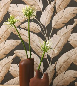 Tropicalia Wallpaper by Caselio Noir Sepia