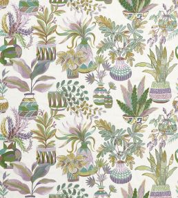Tudeley Fabric by Nina Campbell Lavender/Jade/Lime