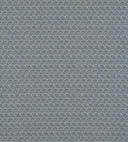 Tudor Damask Fabric by Zoffany Indigo