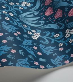 Tudor Garden Wallpaper by Cole & Son Fuchsia Blue