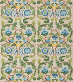 Tudor Rose Fabric by GP & J Baker Blue/Green
