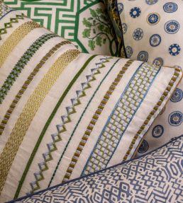 Tudor Stripe Fabric by GP & J Baker Red/Green