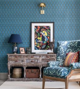 Tufted Panel Wallpaper by MINDTHEGAP Blue Moon